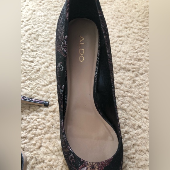 ALDO Sateen Floral Print Pointed-Toe Stiletto Pumps - Picture 12 of 13